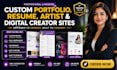 design custom portfolio, resume, artist, and digital creator sites