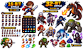 create 16 bit 32 bit monster pixel art character boss animation sprite 2d assets