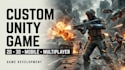 develop custom unity 2d 3d game, mobile, PC game, unreal engine and game weapons