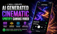 create an ai generated cinematic spotify canvas video