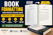 do book formatting, book design and amazon kdp paperback formatting