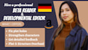 beta read and developmental edit your german ebook, novel with detailed feedback