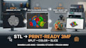 convert stl to 3mf, split and slice for bambu lab ams multicolor 3d printing