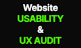 do website usability testing, UI UX audit, and video review