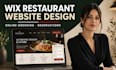 design wix restaurant website with online  ordering and table reservations