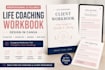 design a fillable life coaching workbook and interactive PDF in canva