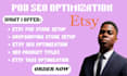 pod dropshipping website etsy expert SEO audit wordpress shop setup optimization