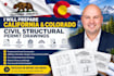 prepare california and colorado civil structural permit drawings
