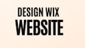 design and edit wix website