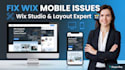 fix wix mobile responsiveness website layout and wix studio issues