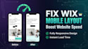 fix wix mobile layout text overflow and website speed issues