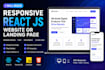 build a responsive react js frontend website or landing page