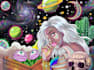 create psychedelic trippy pop art poster cover