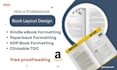format book interior layout and cover design for amazon kdp