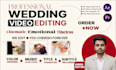 create a cinematic wedding video