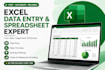 do excel data entry, formatting, and spreadsheet cleanup