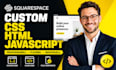 add custom CSS HTML and javascript to your squarespace website