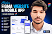 do modren figma landing website page and mobile app