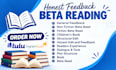 beta read fiction structural edit honest feedback dialogue
