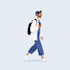 create flat minimalist vector illustration