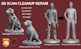 repair mesh, stl files, fix 3d models stl scan cleanup modify 3d model printing