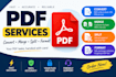 convert, merge, split and format PDF files