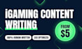 do expert SEO igaming content writing
