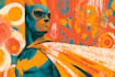 illustrate epic superhero action scenes and comic pages