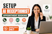setup ai receptionist appointment booking twilio vapi voice agent telephone tool