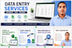 do accurate data entry, copy paste and web research