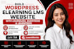 build wordpress elearning lms website with learndas, buddyboss learnpress