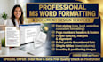do professional ms word formatting