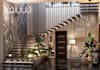 redesign staircase 3d rendering, 2d structural drawing,house entrance, cgi lobby