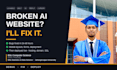 fix bugs in your ai generated website and deploy it live