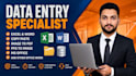 do professional data entry excel data entry and web research
