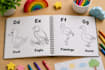 design kids coloring book and activity pages