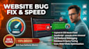 fix website bugs, HTML CSS javascript PHP issues, and optimize speed