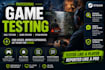 do game testing, bug testing and steam game review