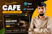 build a modern coffee shop website with reactjs