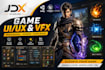 design game UI UX, hud and vfx for your game