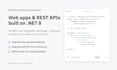 develop an aspnet core web app or rest API