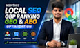 do monthly local SEO, gbp ranking, GEO, and aeo optimization