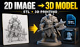 convert 2d image to 3d model, stl for 3d printing