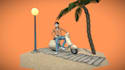 make lowpoly character 3d model,psx graphic,ps2 environment, ps1 retro,pixel art