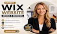 create wix website, redesign wix website and wix website development