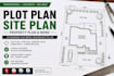 draw 2d plot plan, site plan and property map