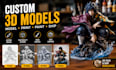 3d model,3d print, paint and ship custom 3d models