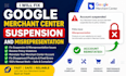 fix google merchant center suspension and misrepresentation