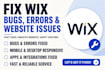 fix wix bugs errors fix wix website issues wix website troubleshooting velo code