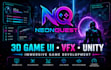 create 3d UI UX, vfx and unity environment